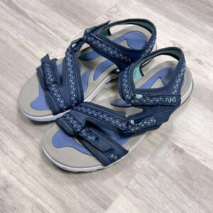 Ryka Womens Ginger Water Sports Adjustable Strap Sandal Shoes Medieval Blue/Mint